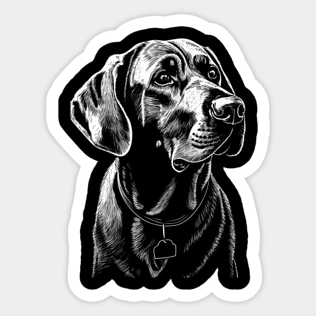 Adorable Black Lab Dog Illustration - Perfect Gift for Dog Lovers Sticker by TeeTrendz